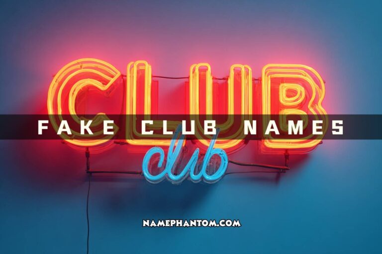 fake club names
