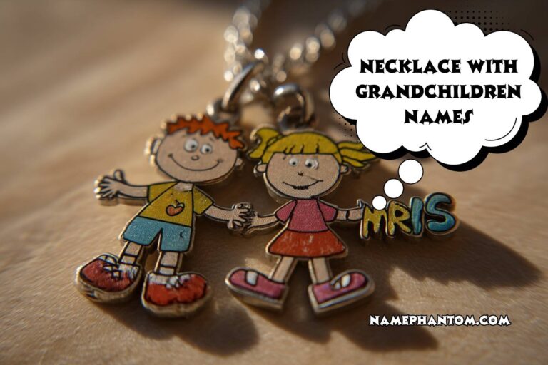 necklace with grandchildren names