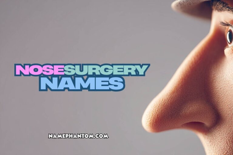 nose surgery names