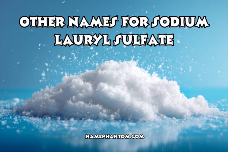 other names for sodium lauryl sulfate