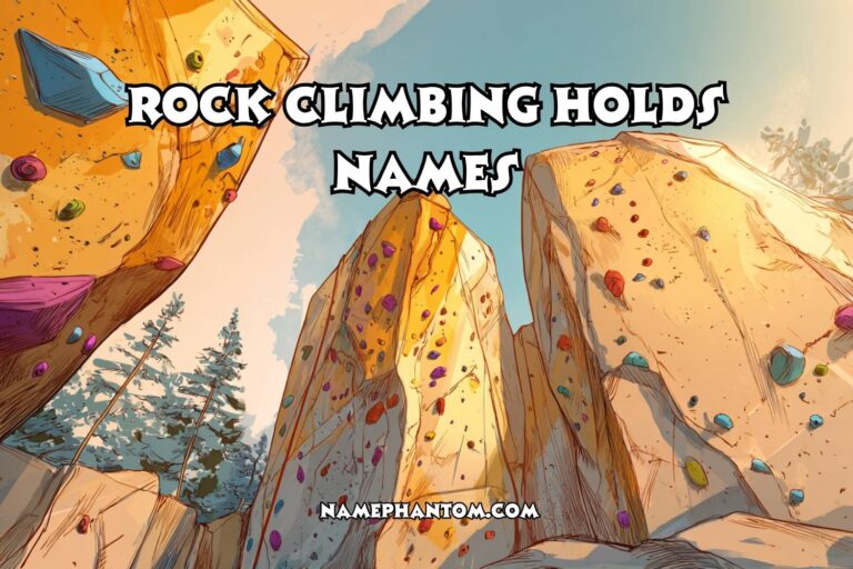 rock climbing holds names