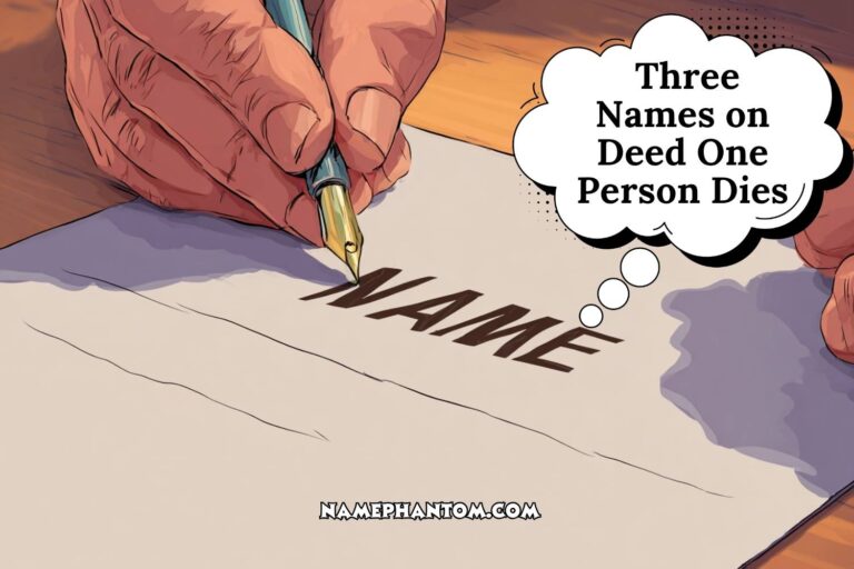 three names on deed one person dies