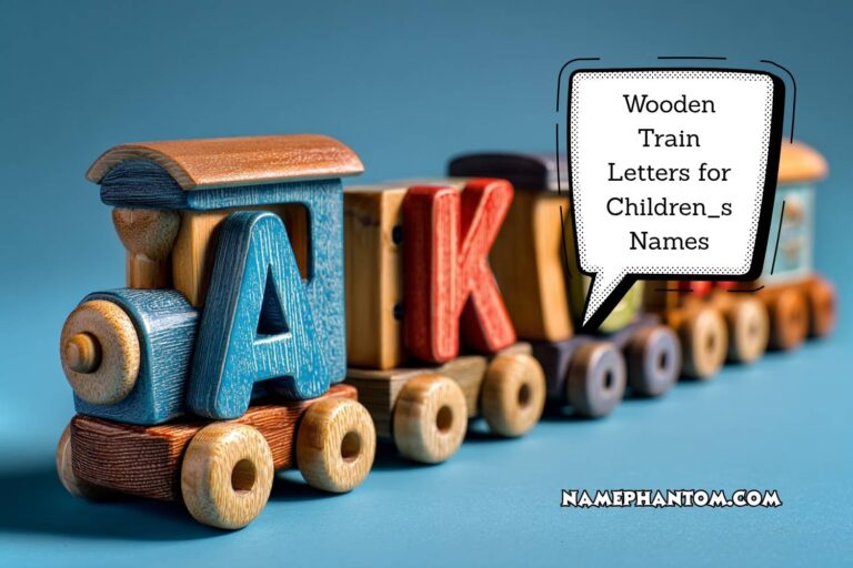 wooden train letters for children's names