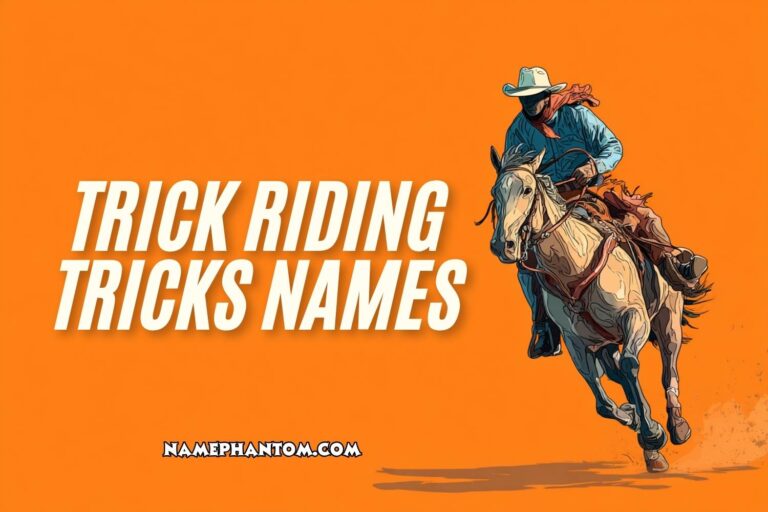 trick riding tricks names